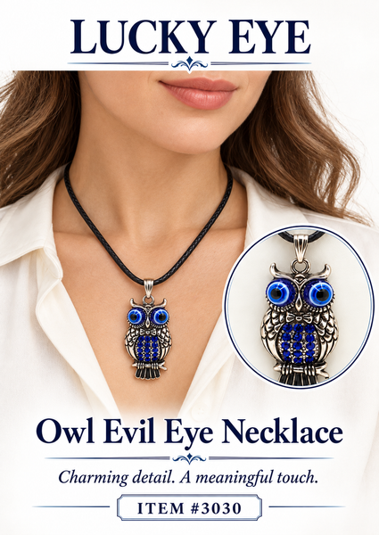 Owl Evil Eye Necklace #3030