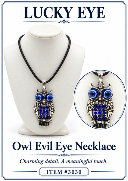 Owl Evil Eye Necklace #3030