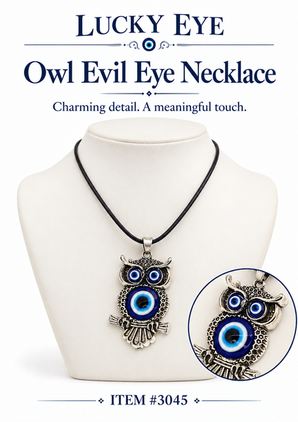Owl Evil Eye Necklace #3045