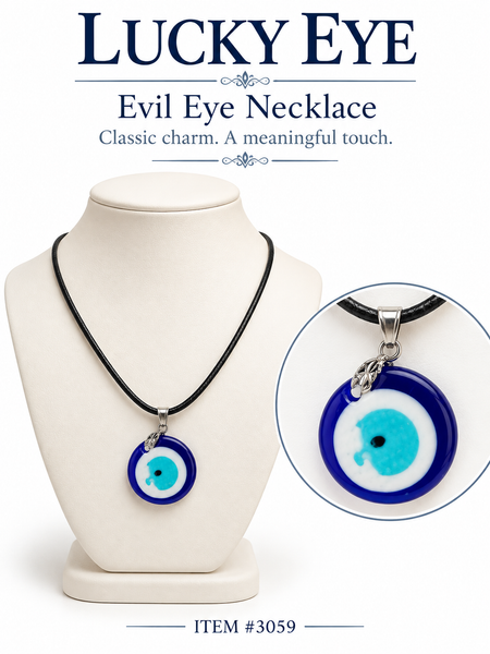 Evil Eye traditional glass eye necklace #3059