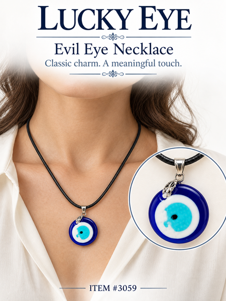 Evil Eye traditional glass eye necklace #3059