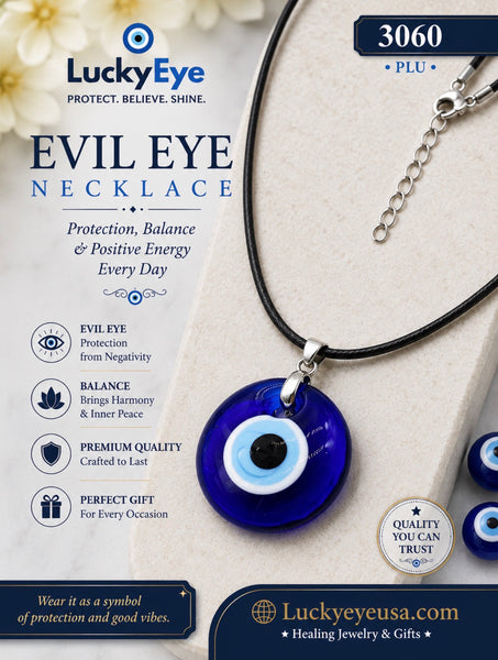 Evil Eye traditional glass eye necklace #3060