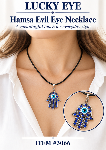 Evil Eye Hamsa Necklace #3066