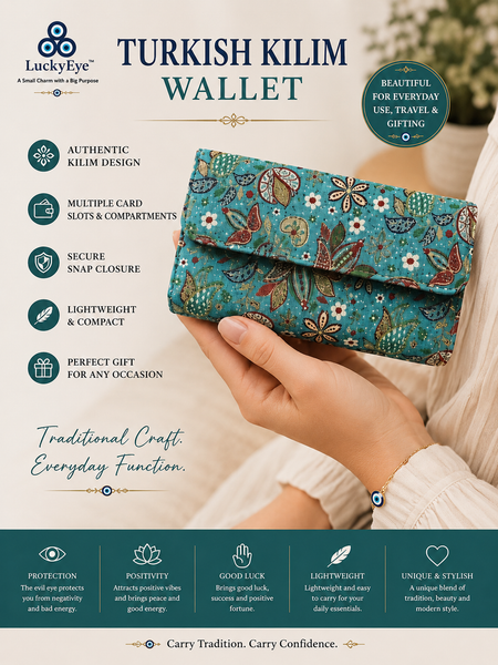 Turkish Kilim  Continental Wallet  LKCB-1712