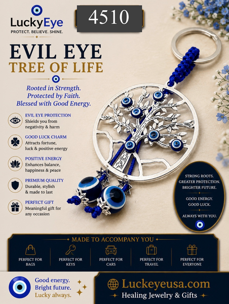 Evil Eye  Tree of Life Purse Accessory / Keychain  #4510