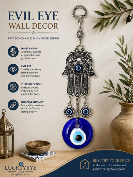 Evil Eye Medium size  glass eye home decor #5031