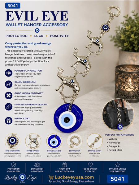 Three camels and evil eye glass #5041
