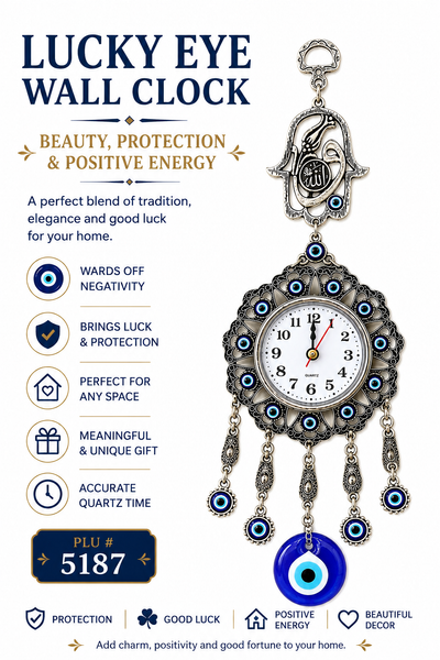 Lucky Eye Wall decore Clock  #5187