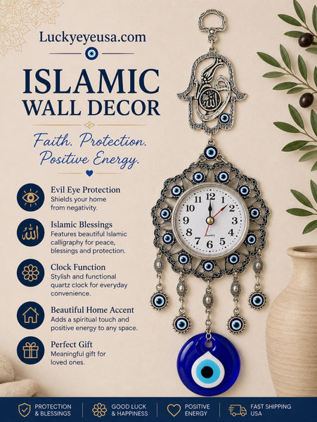 Lucky Eye Wall decore Clock  #5187