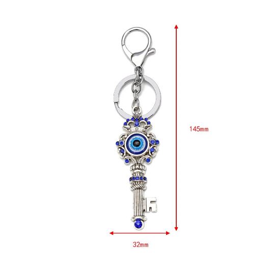 Lucky Evil Eye Key Shaped Keychain #1328 – LuckyEyeUSA