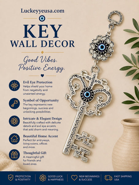 Evil Eye Large Key home accessory #5236