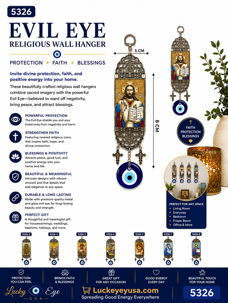 Religious Hanging Carpet & Lucky eye Home Accessory  #5326 un