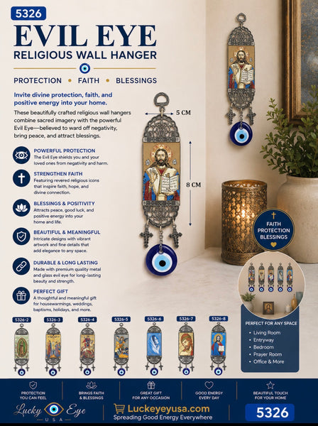 Religious Hanging Carpet & Lucky eye Home Accessory  #5326