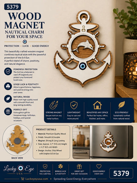 Evil Eye Wood   Magnet