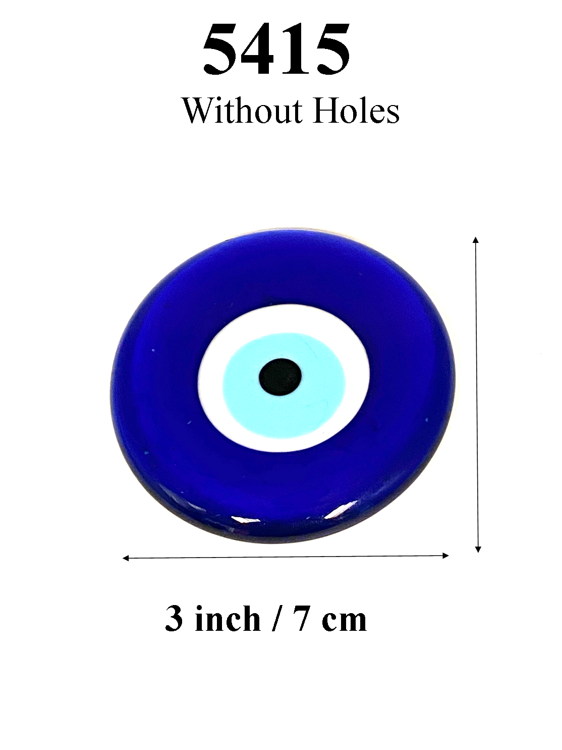 Blue Glass Evil Eye Without Hole #5415