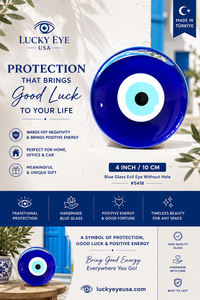 Blue Glass Evil Eye Without Hole #5418