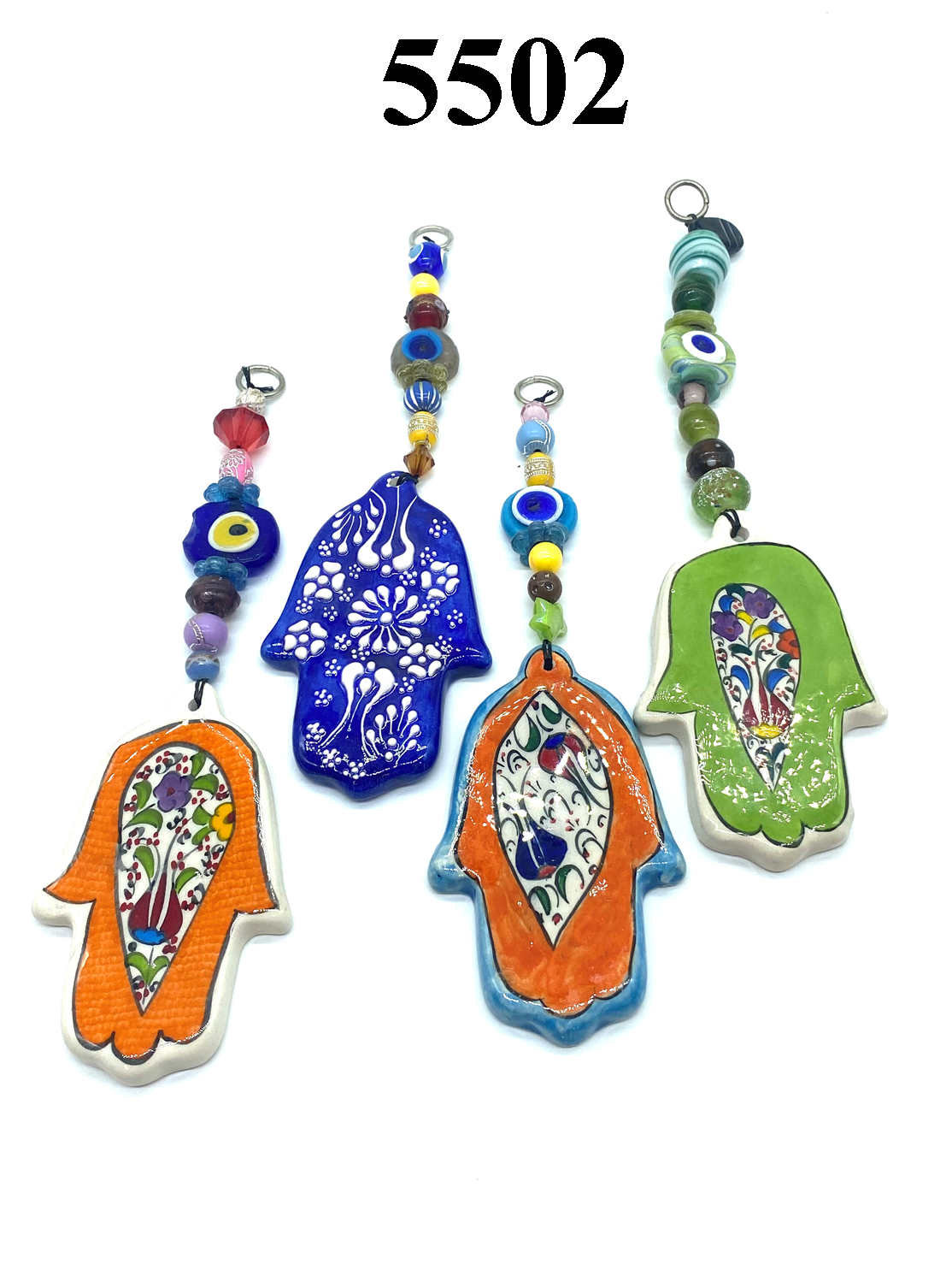 Hand made Hamsa Evil Eye  Ceramic wall decor #5502