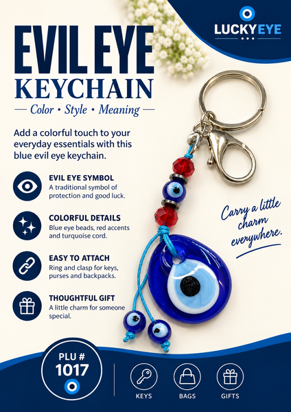 Evil Eye Red Bead KeyChain #1017