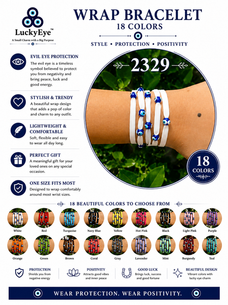 Wrap Bracelet - 18 colors   #2329