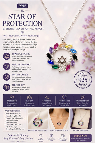 925 Evil Eye Sterling Silver Hamsa Necklace #9916-S