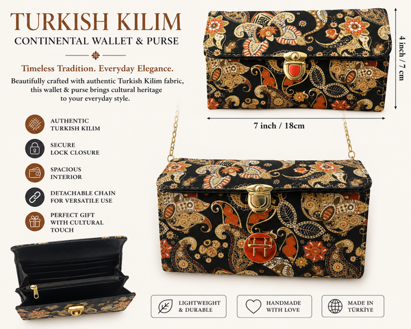 Turkish Kilim  Continental Wallet  LTRSW-1720