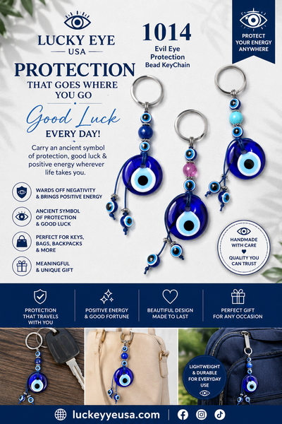 Evil Eye Protection  Bead KeyChain #1014
