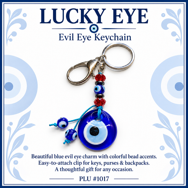 Evil Eye Red Bead KeyChain #1017