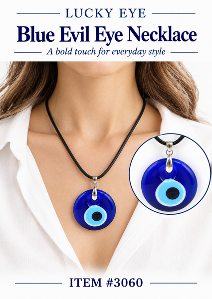 Evil Eye traditional glass eye necklace #3060