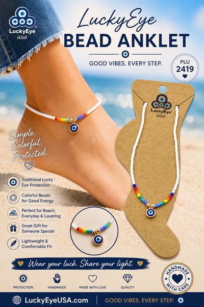 LuckyEye Bead Anklet#2419