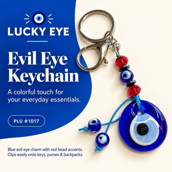Evil Eye Red Bead KeyChain #1017