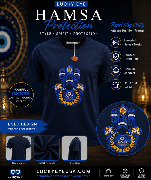 Lucky Eye Hamsa T  #8530