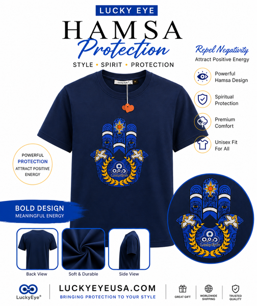 Lucky Eye Hamsa T  #8530