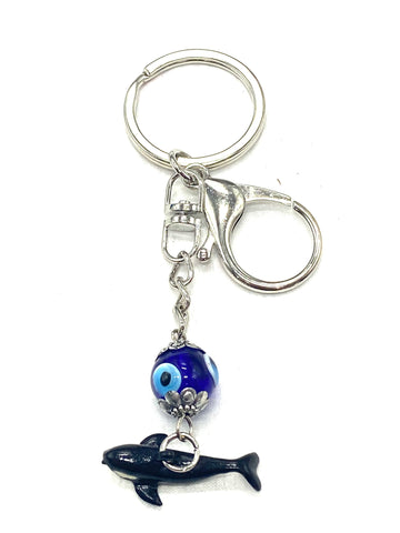 Evil Eye Killer Whale Orca Key chain #1330