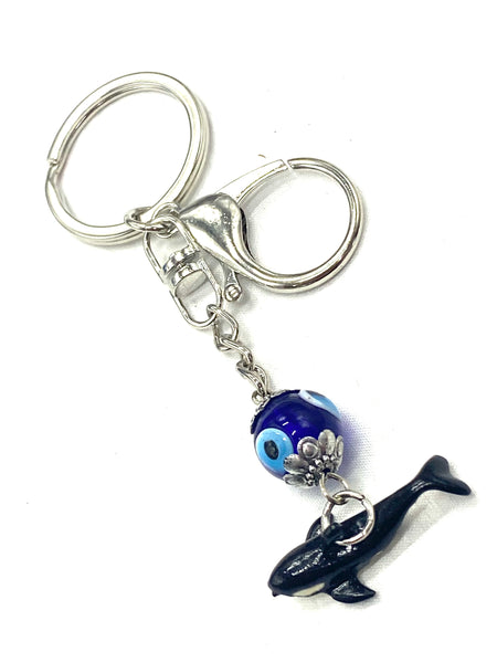 Evil Eye Killer Whale Orca Key chain #1330