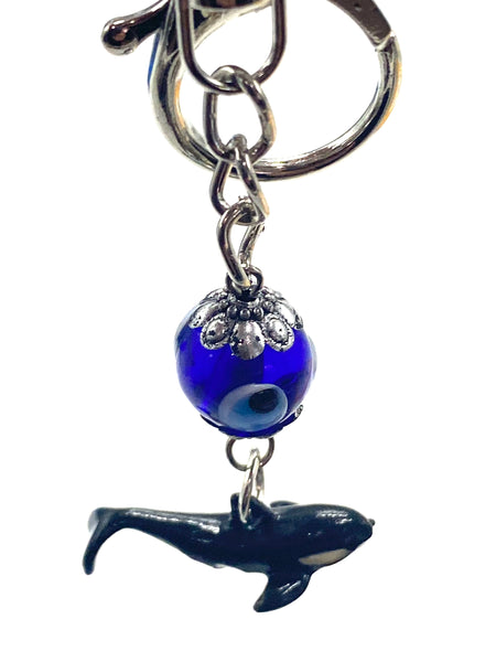 Evil Eye Killer Whale Orca Key chain #1330