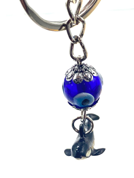 Evil Eye Killer Whale Orca Key chain #1330