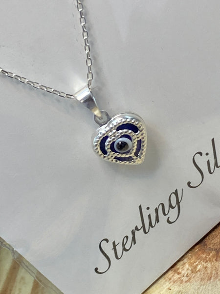 925 Evil Eye Sterling Silver Necklace #9500