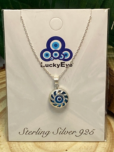 925 Evil Eye Sterling Silver Necklace #9501