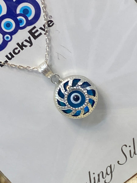 925 Evil Eye Sterling Silver Necklace #9501