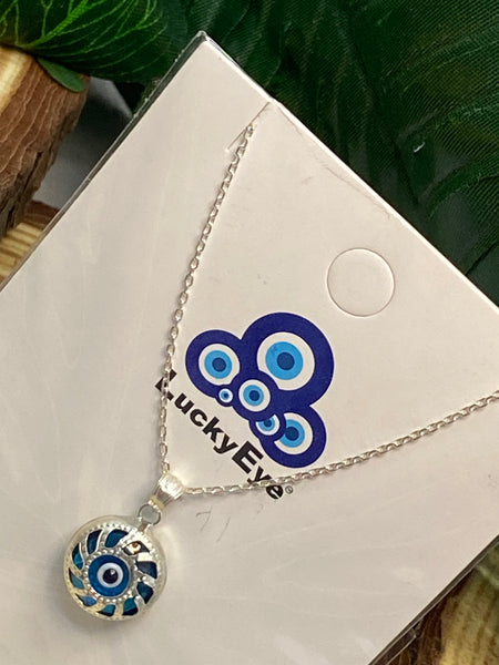 925 Evil Eye Sterling Silver Necklace #9501