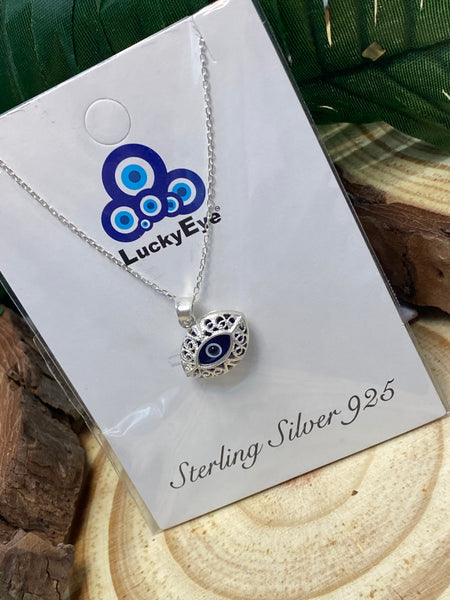 925 Evil Eye Sterling Silver Necklace #9503