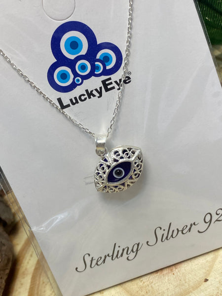 925 Evil Eye Sterling Silver Necklace #9503