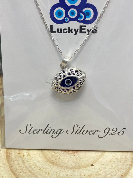 925 Evil Eye Sterling Silver Necklace #9503