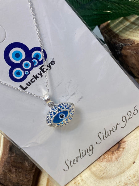 925 Evil Eye Sterling Silver Necklace #9503