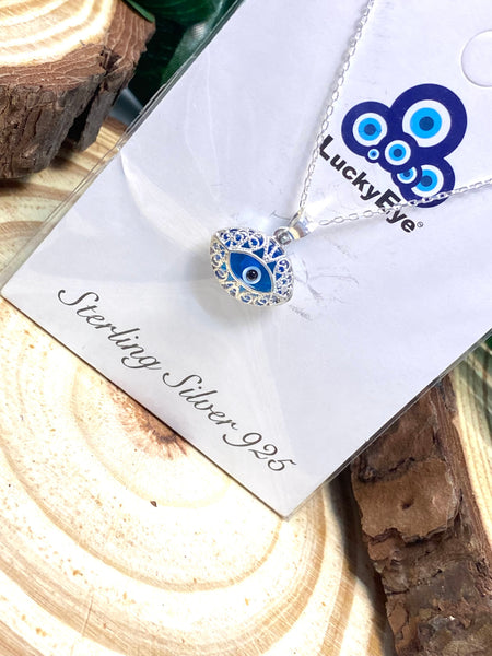 925 Evil Eye Sterling Silver Necklace #9503