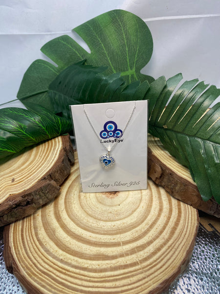 925 Evil Eye Sterling Silver Necklace #9510