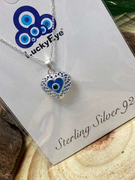 925 Evil Eye Sterling Silver Necklace #9510