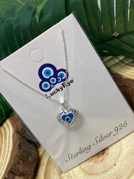 925 Evil Eye Sterling Silver Necklace #9510