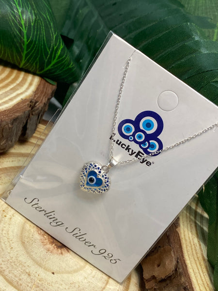 925 Evil Eye Sterling Silver Necklace #9510