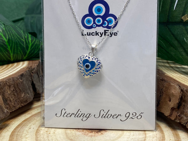 925 Evil Eye Sterling Silver Necklace #9510